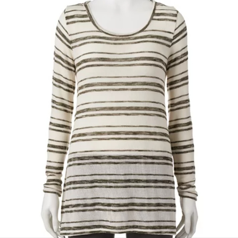 EUC Pink Republic striped sweater knit top